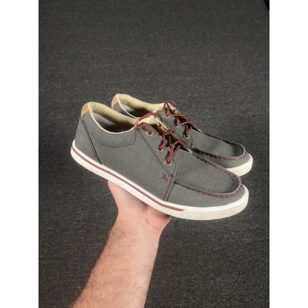 Twisted X Kicks Casual Moc Toe Shoes Womens Size 9M Gray Lace Up